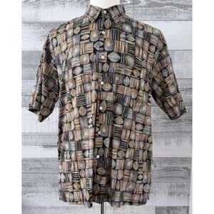 Tori Richard Hawaiian Short Sleeve Shirt Cotton Lawn Multicolor Floral Mens L